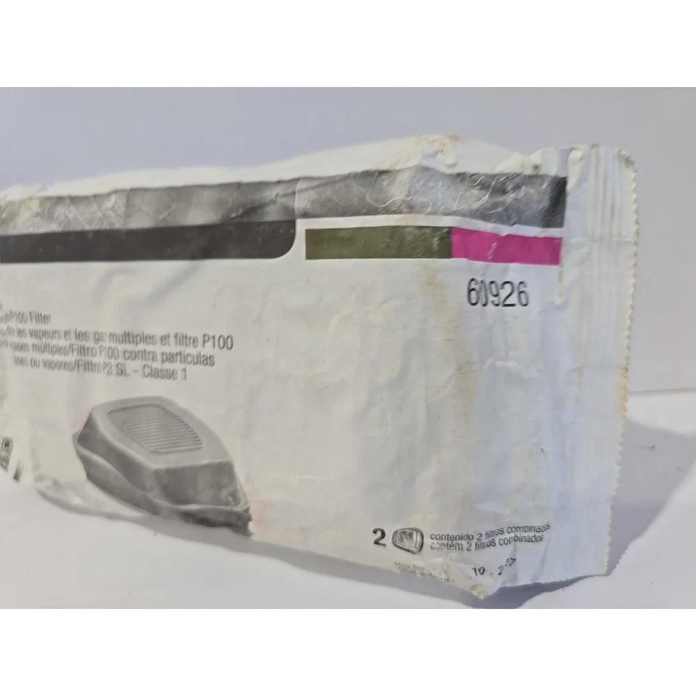 3M Multi Gas/Vapor‎ Cartridge/Filter 60926, P100 Respiratory Protection 2 pack
